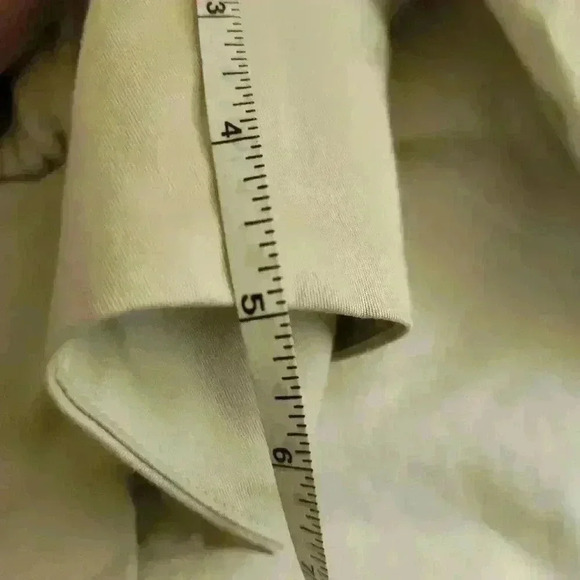 RHUDE Beige Crop Top Button Down Bell Sleeve Long V Neck Tailor Tan Nude Brown - Picture 8 of 9